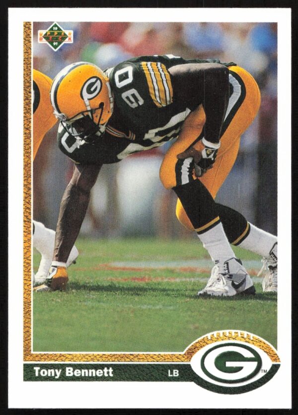 Tony Bennett 1991 Upper Deck trading card #397, front view, youthful basketball action shot.