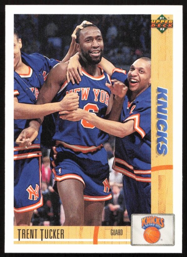 Trent Tucker 1991 Upper Deck Basketball Card #341 - Front Image of NBA Action.