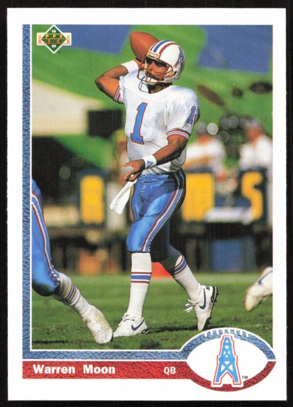 Warren Moon 1991 Upper Deck Card #256, Houston Oilers, Football Legend.