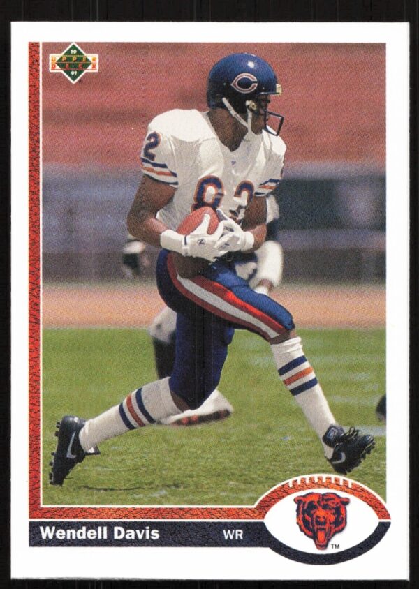 Wendell Davis 1991 Upper Deck Football Card #501 – Front View.