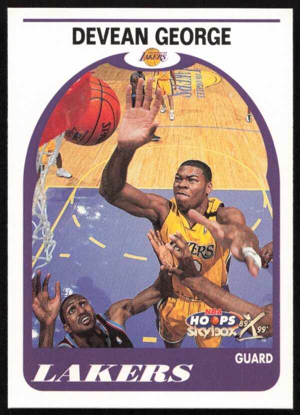 Devean George 1999-2000 Skybox NBA Hoops Card #91, Los Angeles Lakers.