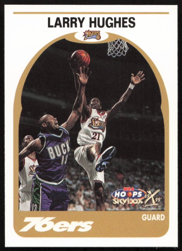 Larry Hughes 1999 NBA Skybox Hoops Card #93 Front, Washington Wizards.