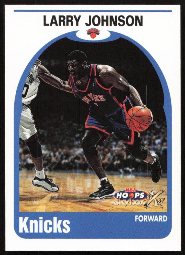 1999-00 NBA Hoops Larry Johnson Card Front #63 Skybox Basketball Memorabilia.