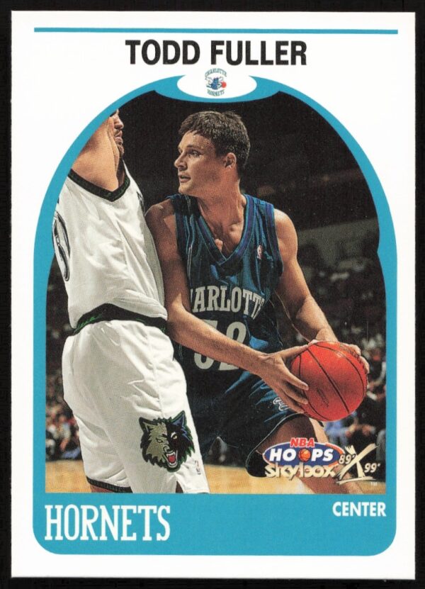 Todd Fuller 1999 Skybox NBA Hoops Card #82, front view, in action.