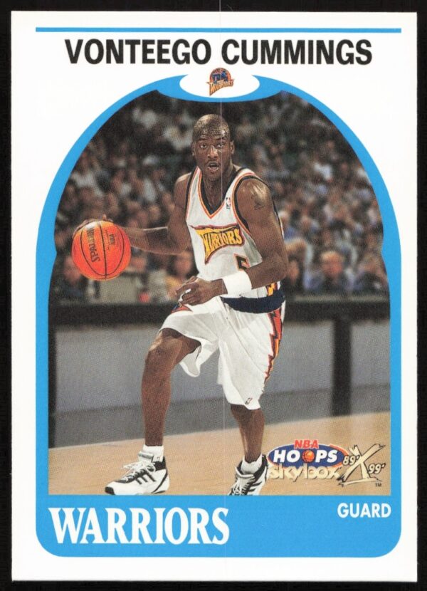 1999-00 Skybox NBA card of Vonteego Cummings, showcasing his dynamic style in action.