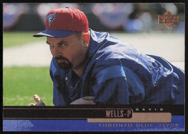 2000 Upper Deck David Wells Yankees card #256, showcasing pitcher mid-throw.
