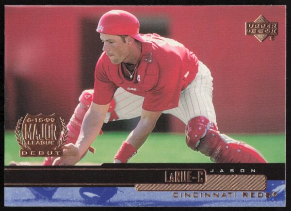 2000 Upper Deck Baseball Card: Jason LaRue #89 in Cincinnati Reds Uniform (Front)