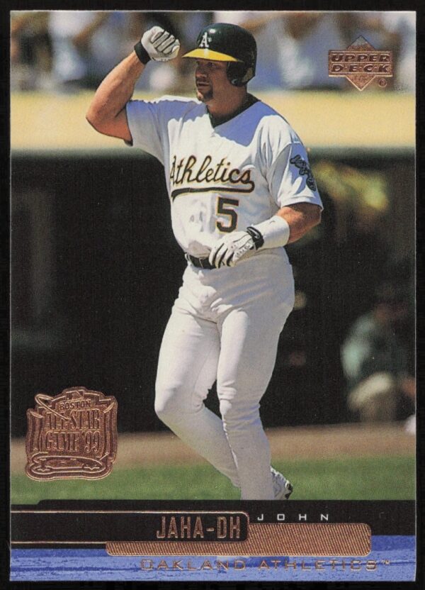2000 Upper Deck John Jaha baseball card #191 front, showcasing Jaha in action.