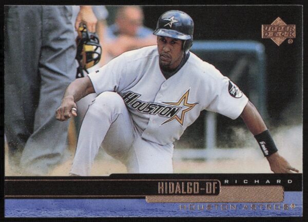 Richard Hidalgo 2000 Upper Deck Baseball Card #124, Astros uniform, action portrait.