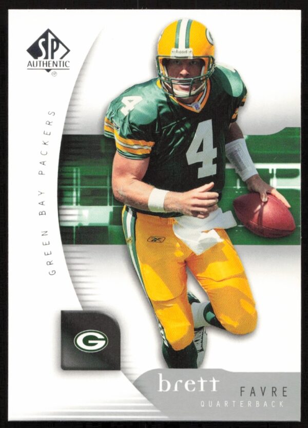 Brett Favre 2005 SP Authentic football card #30, Green Bay Packers, Upper Deck.