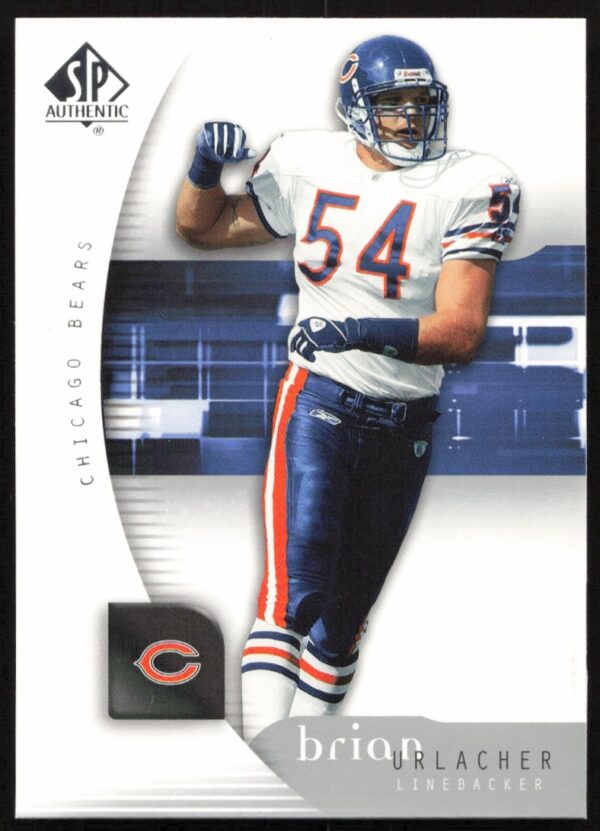Brian Urlacher 2005 SP Authentic Card #16 Front: Chicago Bears Uniform Icon.