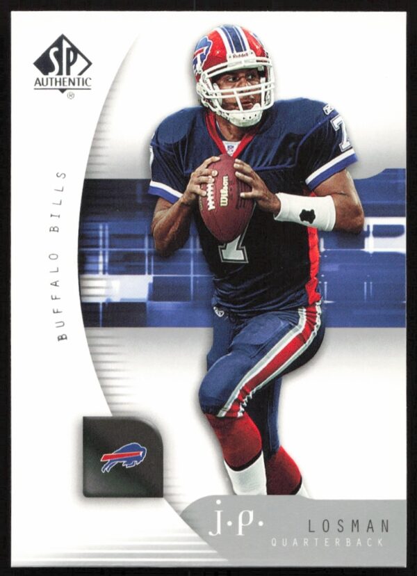 2005 SP Authentic Football Card featuring Buffalo Bills J.P. Losman #9.