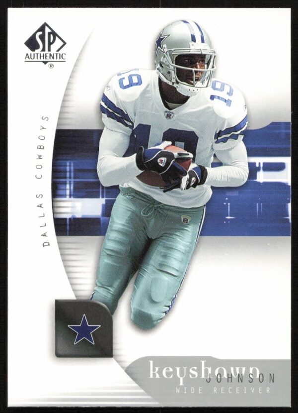 Keyshawn Johnson 2005 SP Authentic Football Card #24, Upper Deck, Action Shot