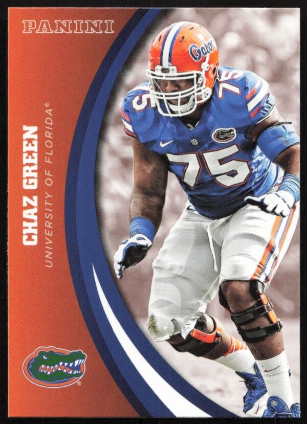 Chaz Green Florida Gators 2015 Panini Card #77 Front, featuring team uniform and logos.