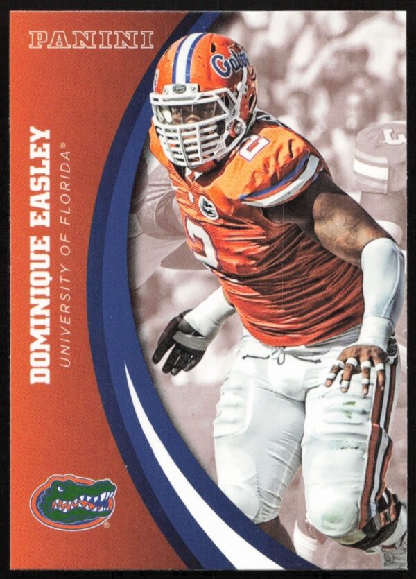 Dominique Easley Florida Gators 2015 Panini trading card, showcasing his #15 jersey (Front).