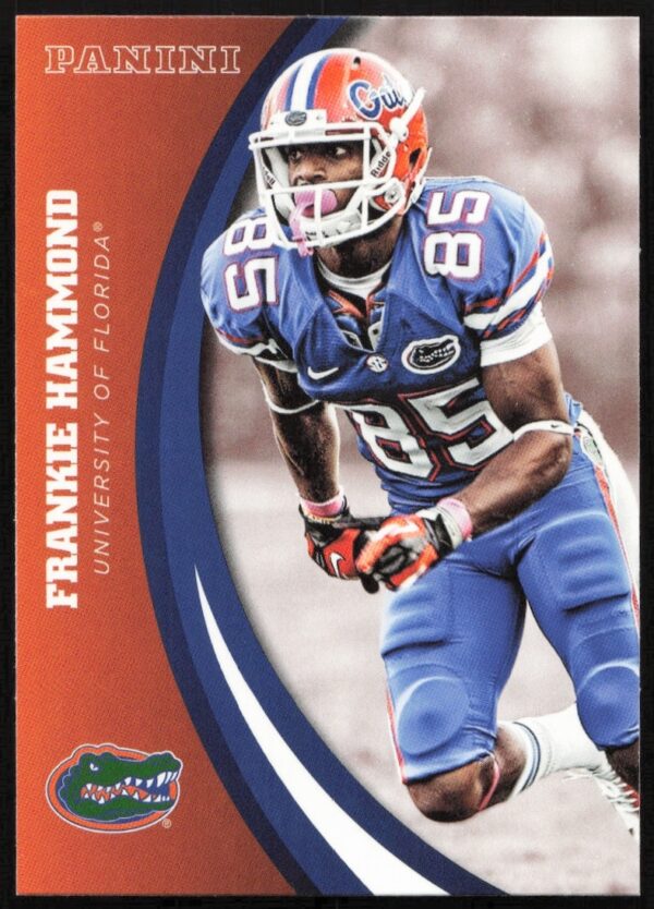 2015 Panini card of Frankie Hammond (#18) in Florida Gators uniform, front view.