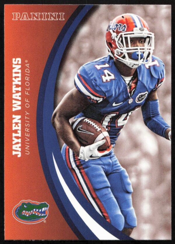 Florida Gators 2015 Panini Card featuring Jayen Watkins #23 in action.