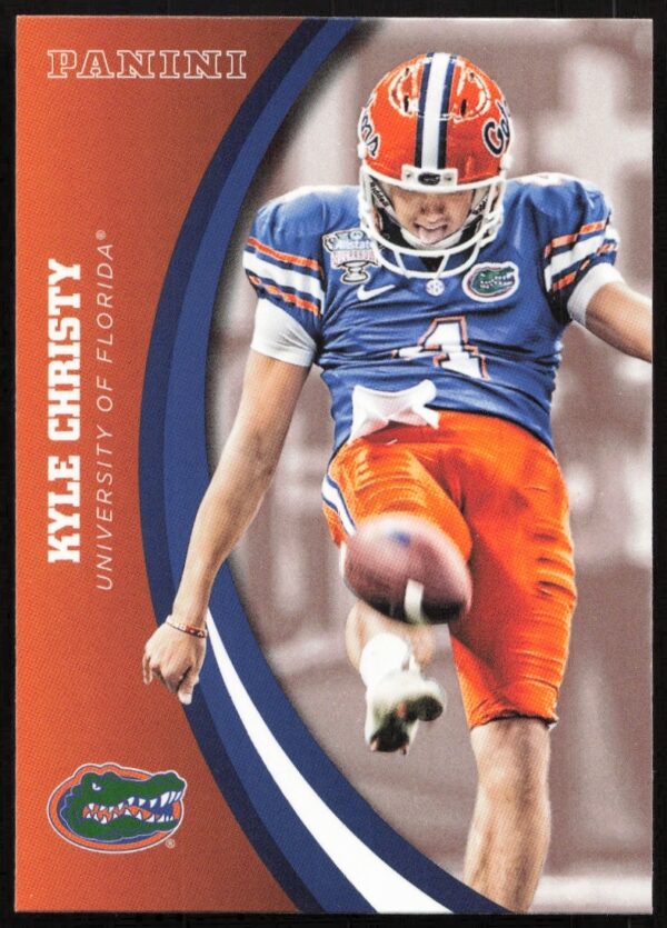 Kyle Christy 2015 Florida Gators football card, #37, showcasing punter in uniform.