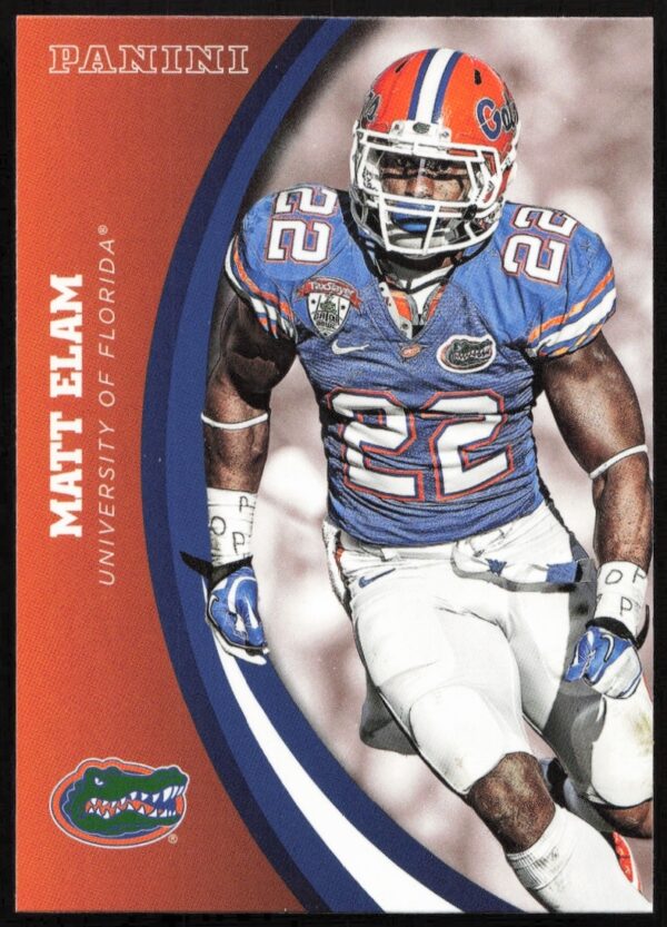 Panini 2015 football card featuring Florida Gators Matt Elam, #45, in team uniform.