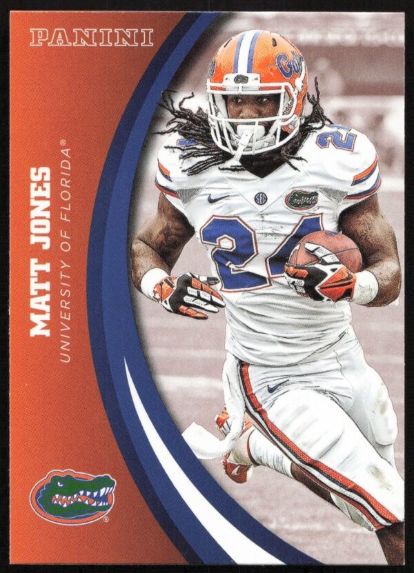 Panini 2015 Florida Gators Matt Jones Card #46 showcasing athletic performance.