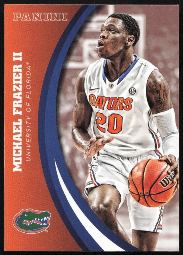 2015 Panini card: Michael Frazier II #40, Florida Gators, showcasing basketball readiness.