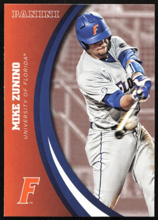 Mike Zunino 2015 Florida Gators Panini Card #75, showcasing his collegiate career, action pose.