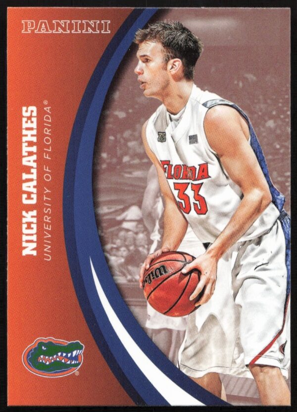 Nick Calathes 2015 Florida Gators Panini trading card #66, front view.