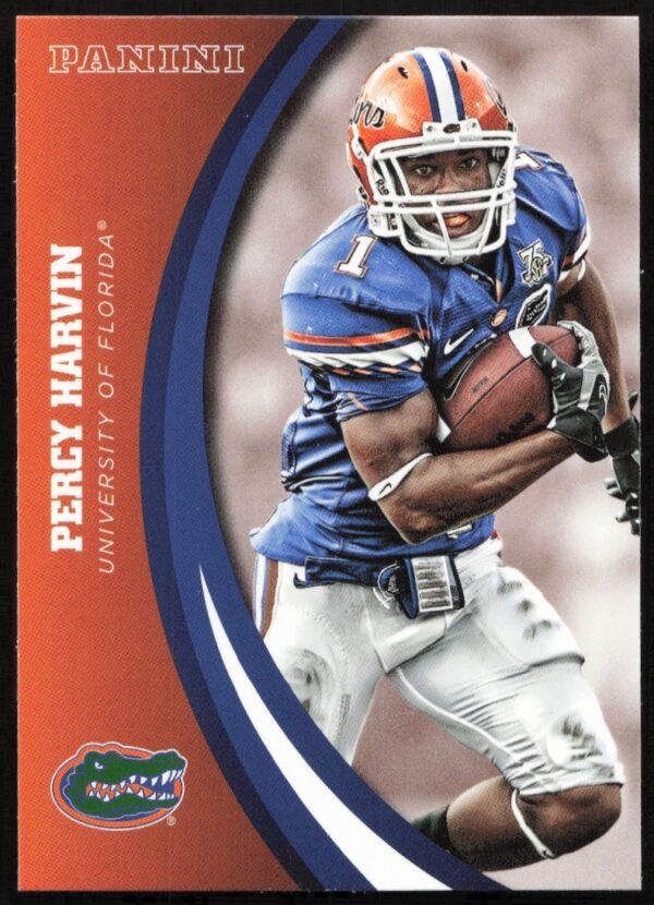 Percy Harvin 2015 Florida Gators Trading Card #52, showcasing his iconic football skills.