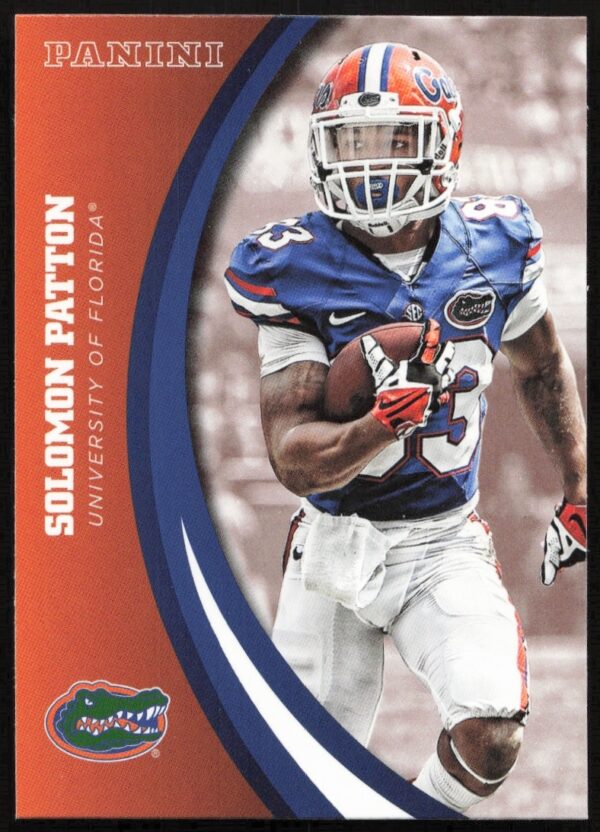 Solomon Patton 2015 Florida Gators Panini Card #58 showcasing his athletic prowess.