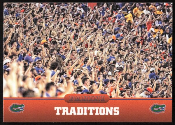 2015 Panini Florida Gators Traditions card front featuring University athletic legacy imagery.