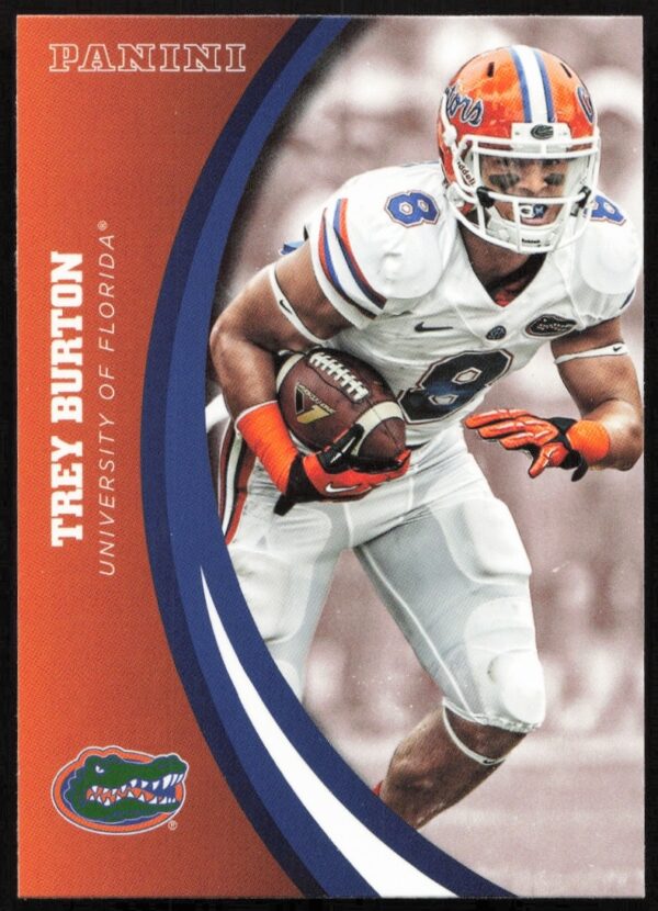 Trey Burton Florida Gators 2015 Panini Trading Card #61, highlights collegiate career in action.