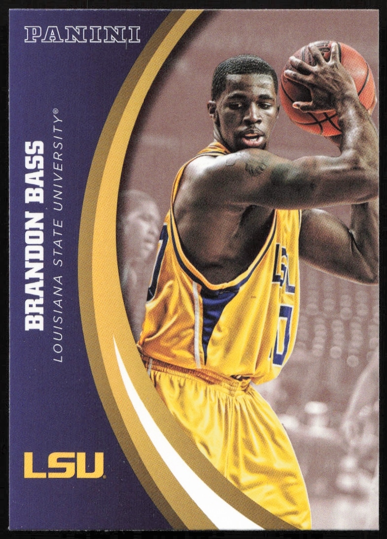 Brandon Bass 2015 LSU Tigers Panini trading card front, #15, in team uniform.