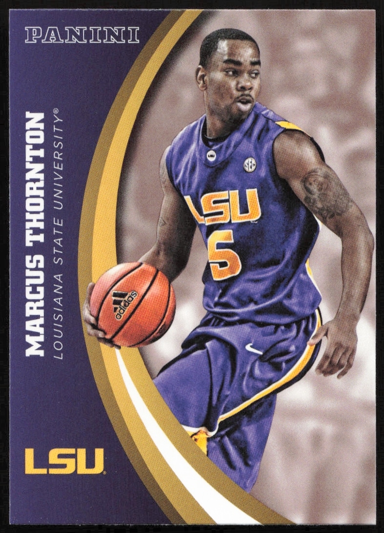 2015 LSU Tigers Glenn Dorsey Panini card, #28, showcasing his college football achievements.
