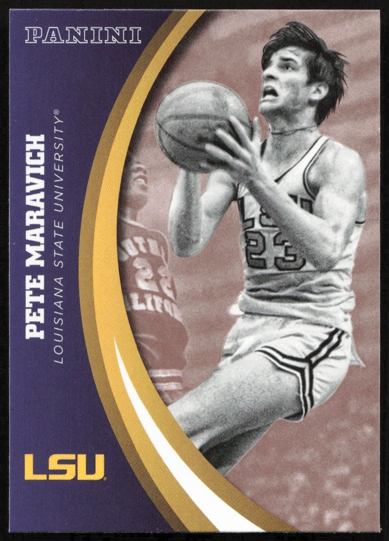 Pete Maravich 2015 Panini LSU Tigers Basketball Card #31 Front.