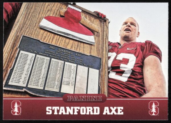 2015 Stanford Axe collectible card front, highlighting university tradition and official branding.