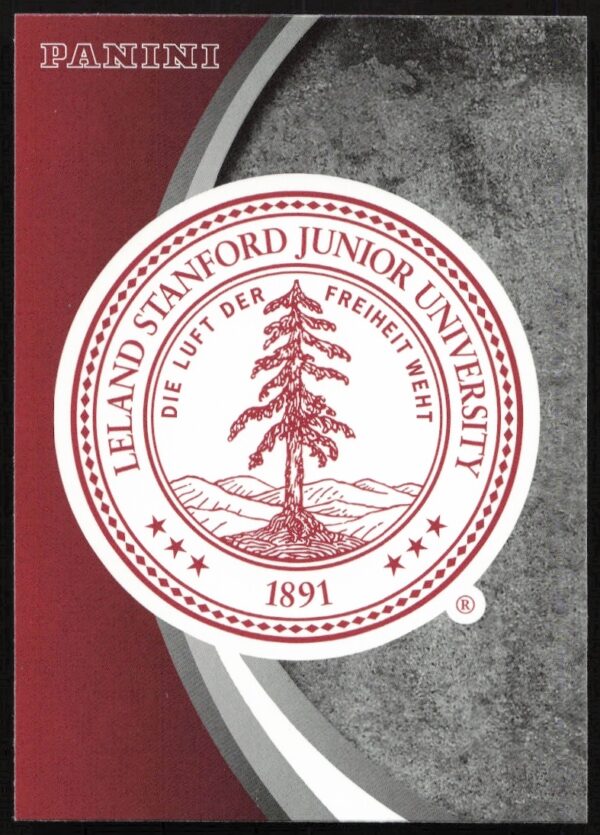2015 Panini Stanford University Card: Front with Iconic Seal & Decorative Border.