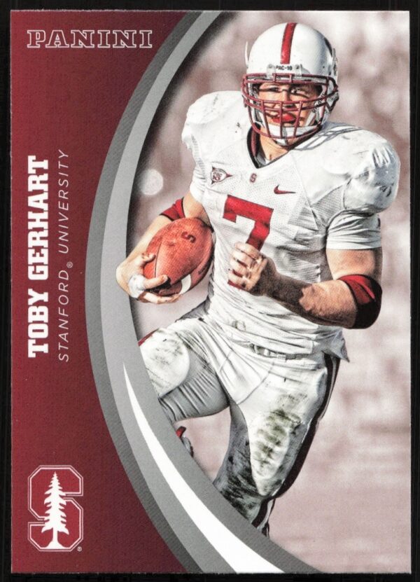 Toby Gerhart 2015 Stanford Football Card #41 featuring his college career highlights.