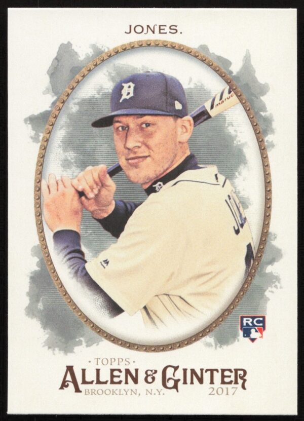 JaCoby Jones 2017 Topps Allen & Ginter Card #262, vintage-style baseball portrait.