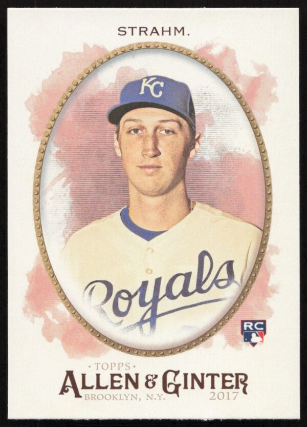 Matt Strahm 2017 Topps Baseball Card #313, Kansas City Royals, collectible sports memorabilia.