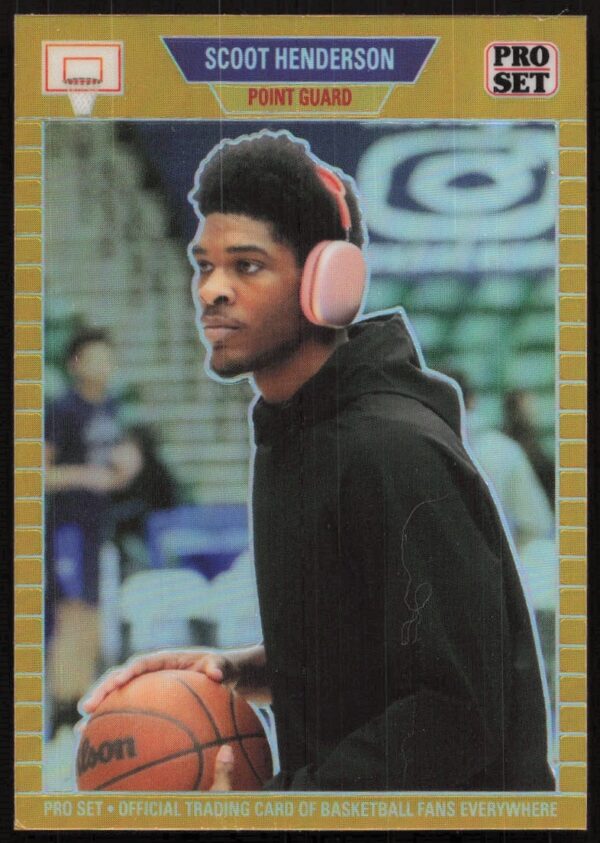 Scoot Henderson 2023-24 Gold Card, Limited Edition #PSG-23, Front View