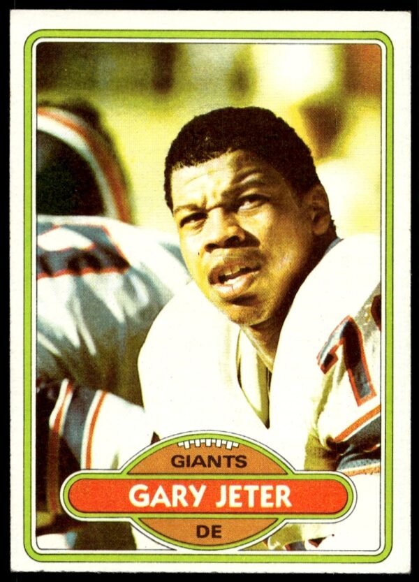 Front of 1980 Topps football card, Gary Jeter, New York Giants, #434.