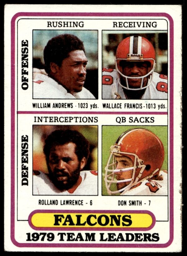 1980 Topps Card: Anderson, Tilley, Stone, Pollard - Football Stars Team Leaders.