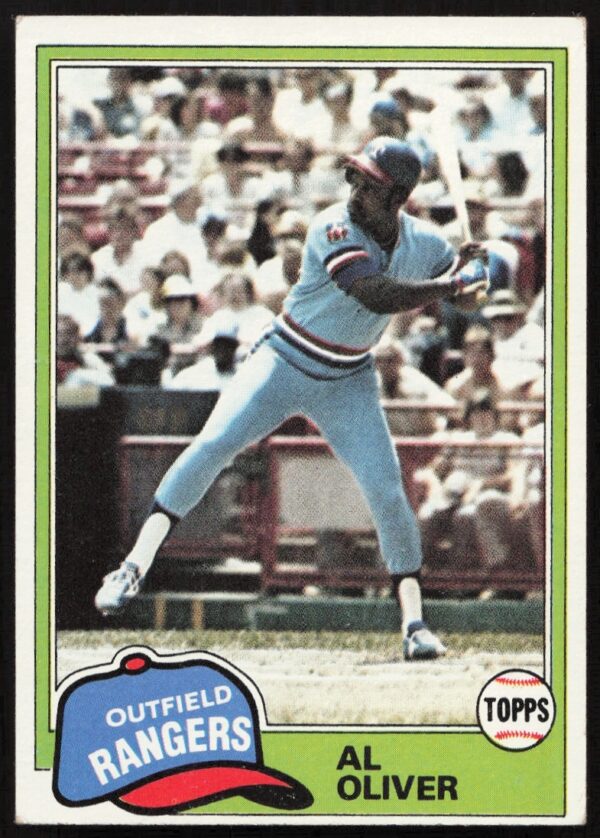 1981 Topps Al Oliver Baseball Card #70 showing his Pittsburgh Pirates uniform and team details.