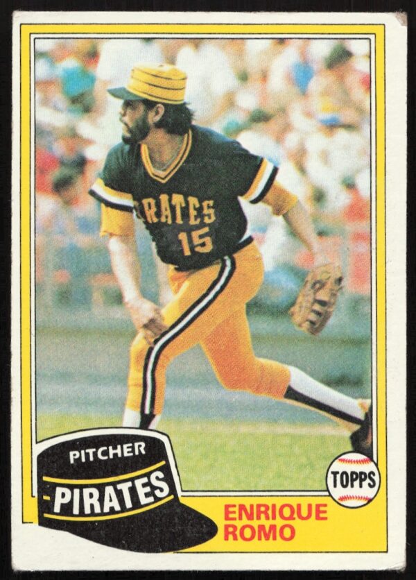 1981 Topps Enrique Romo Pittsburgh Pirates Baseball Card #28 Front Image