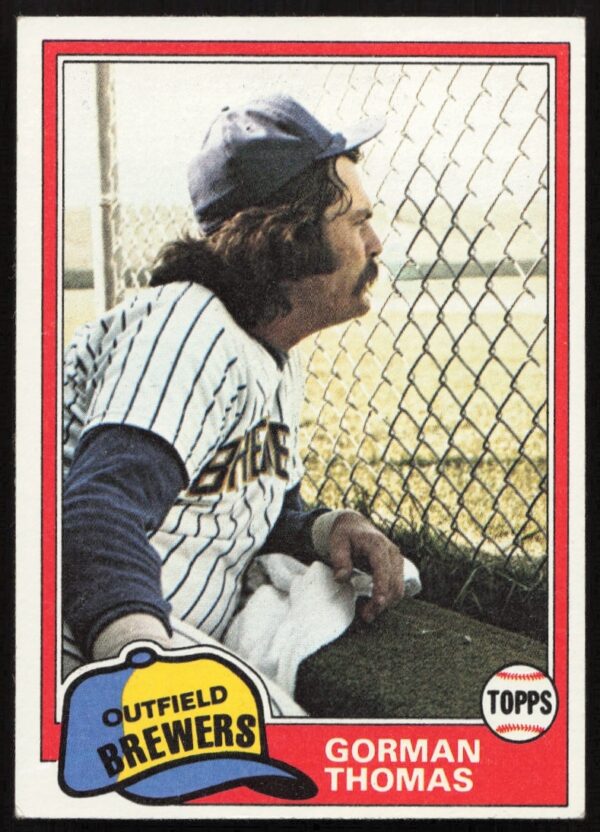 1981 Topps Baseball Card featuring Milwaukee Brewers Gorman Thomas in uniform, card number 135.