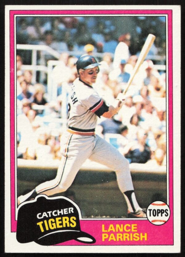 Lance Parrish 1981 Topps Baseball Card #392, Detroit Tigers Catcher.