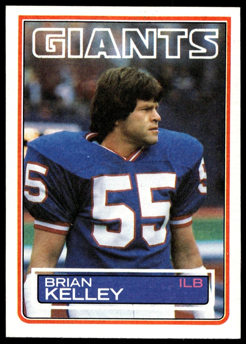 1983 Topps Brian Kelley card #129 features him in action in Giants uniform.