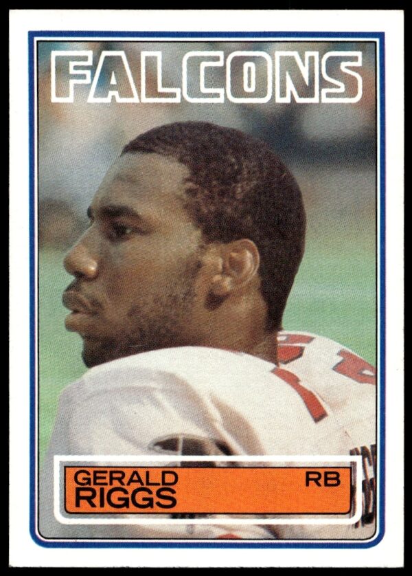Gerald Riggs 1983 Topps Football Card #25 Front View Vintage Collectible.
