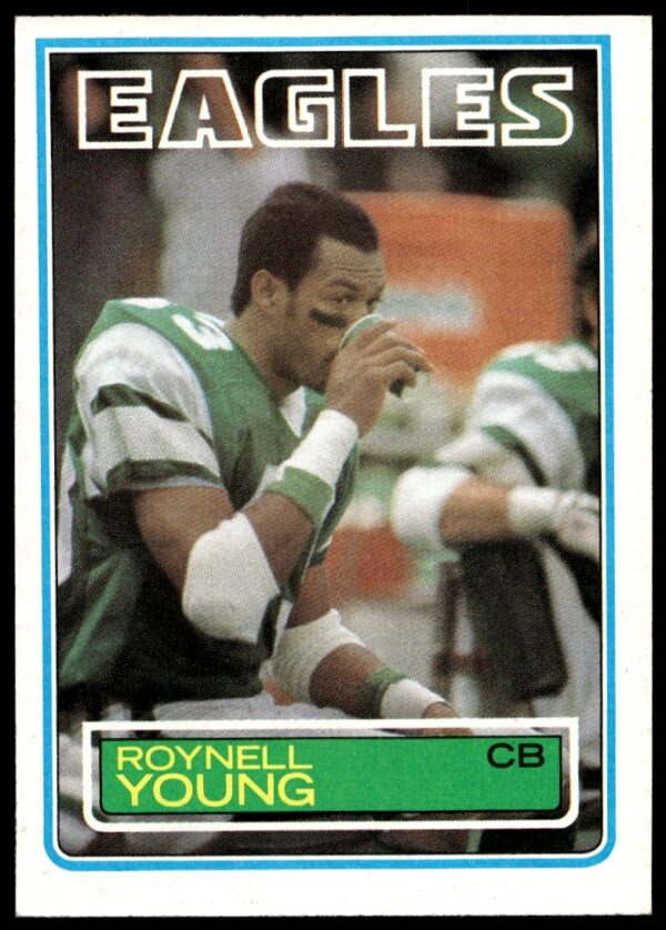 1983 Topps Football Card: Roynell Young, Philadelphia Eagles Cornerback, Iconic NFL Collectible.