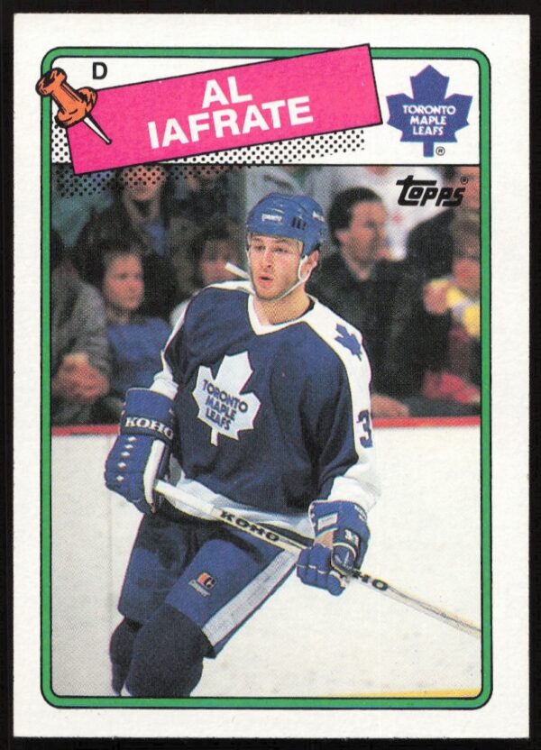 1988-89 Topps Hockey Card #71: Al Iafrate in action, collectible NHL memorabilia.